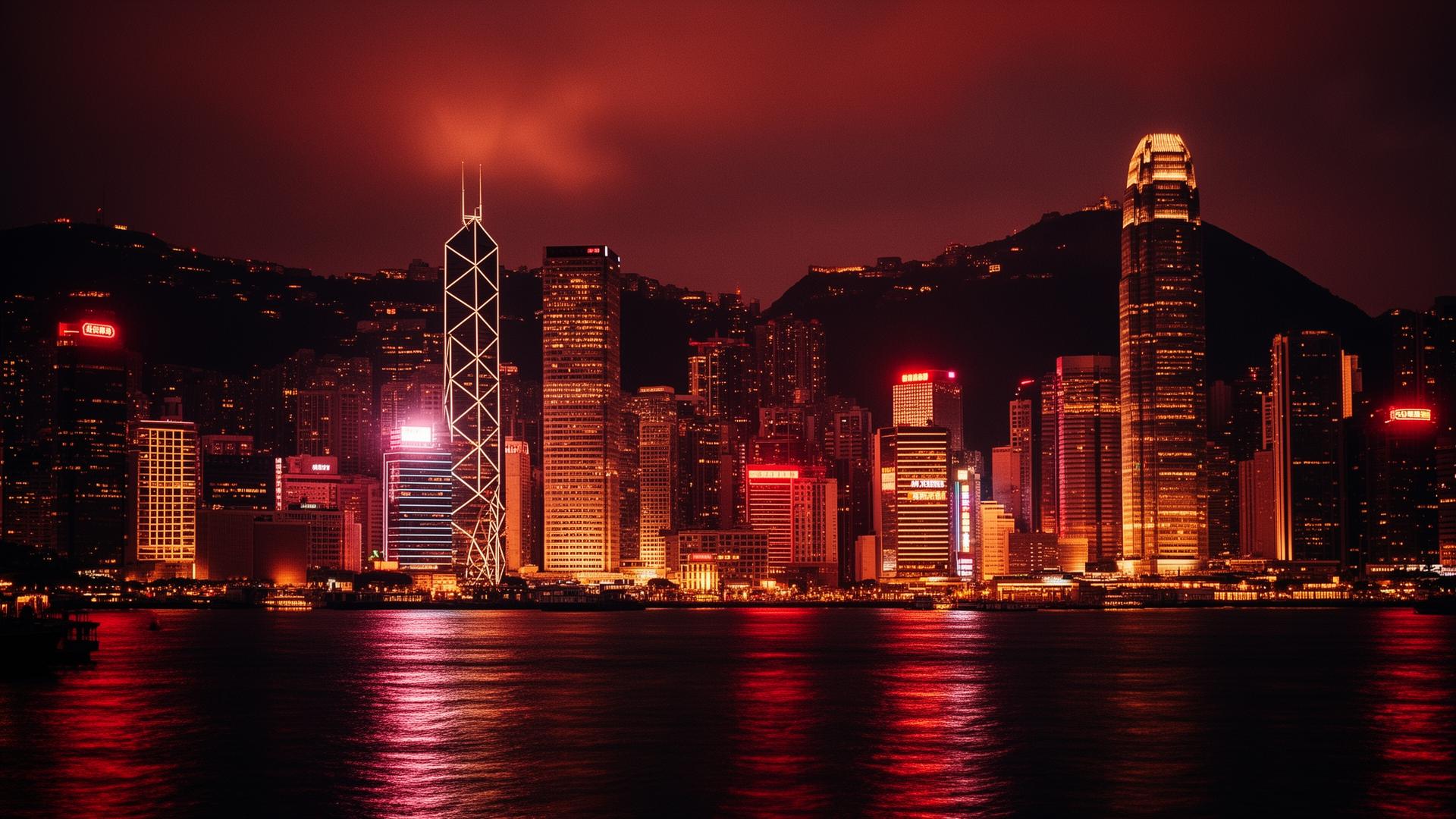Hong Kong à noite