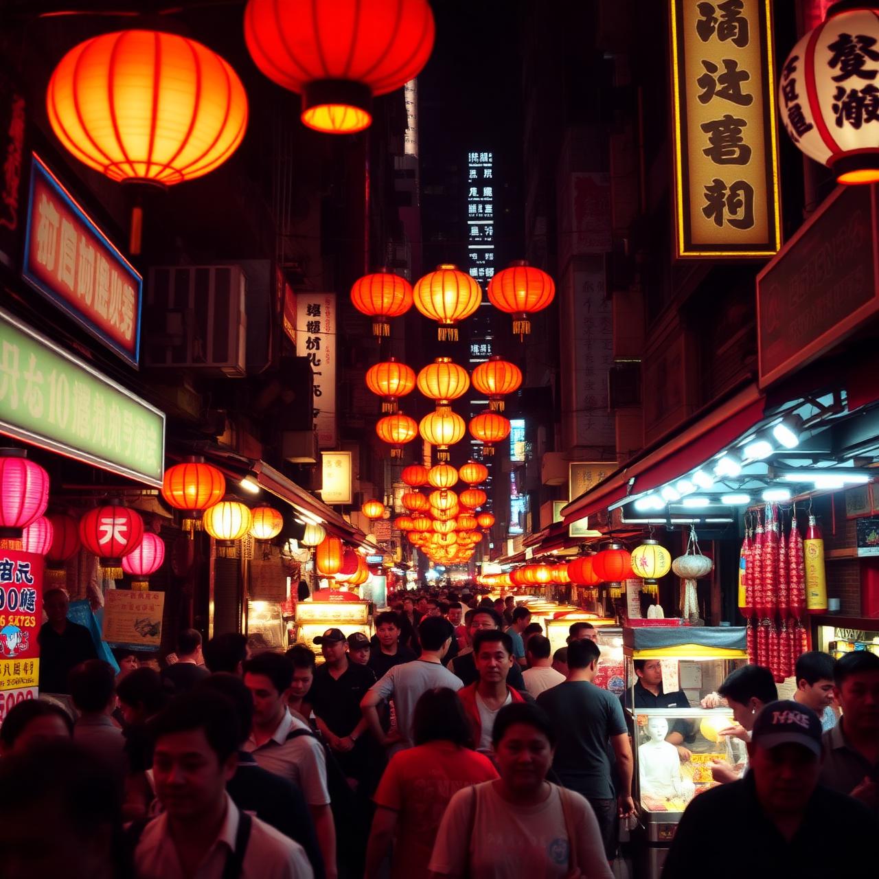 Mercado de rua em Hong Kong